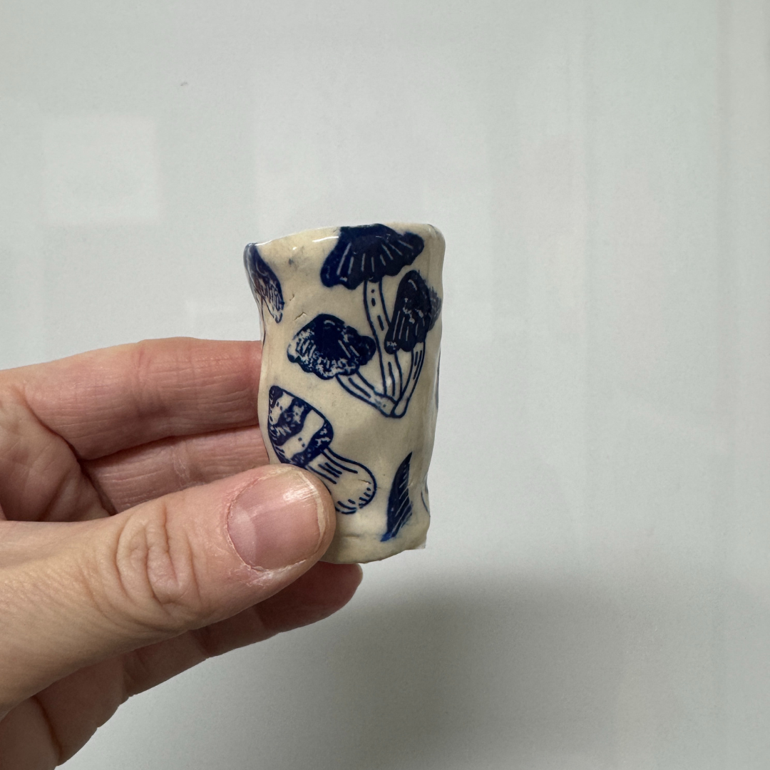 Ceramic Vase - Floral Design (Small $20)