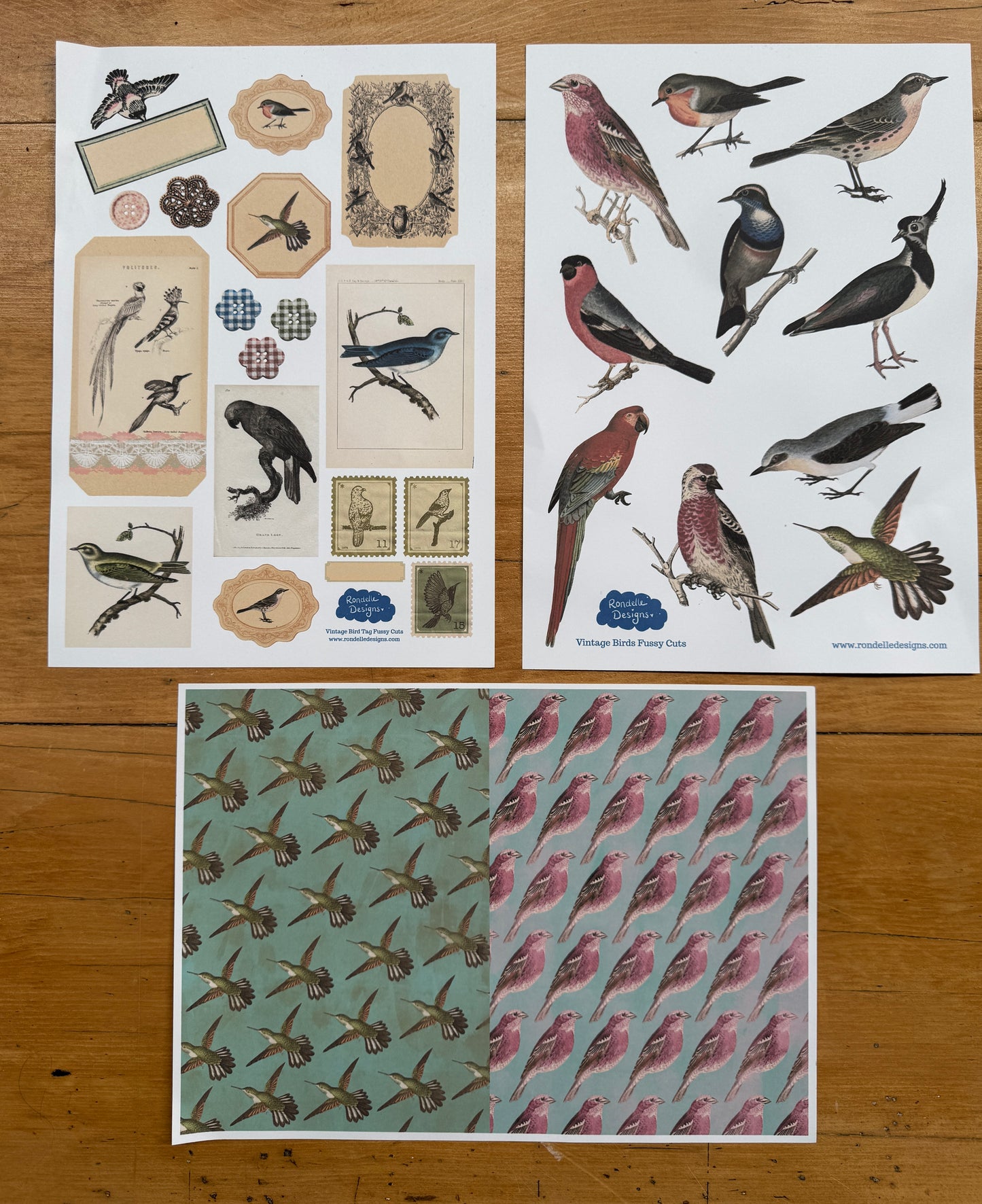 Vintage Birds Journal Pack 1