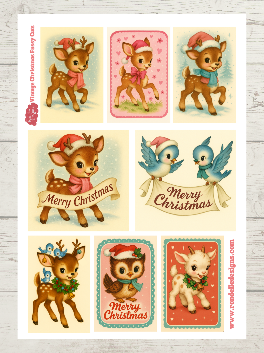 Vintage Kitsch Christmas Animal Journal Pack