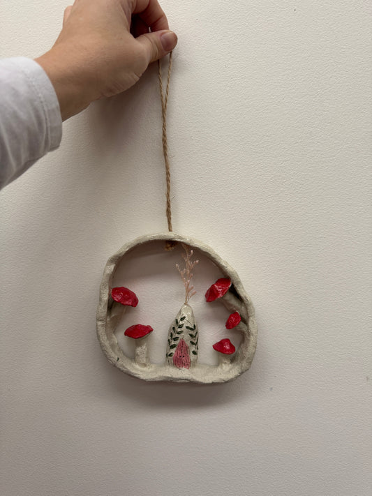 Ceramic Wall Hanging Fairy House Extra Large