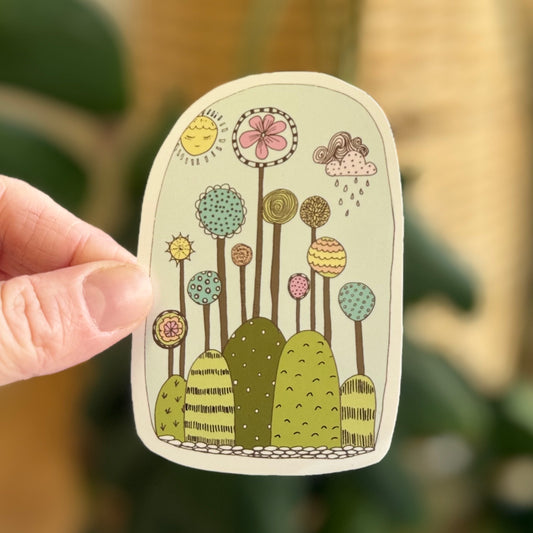 Whimsical Forest Vinyl Sticker