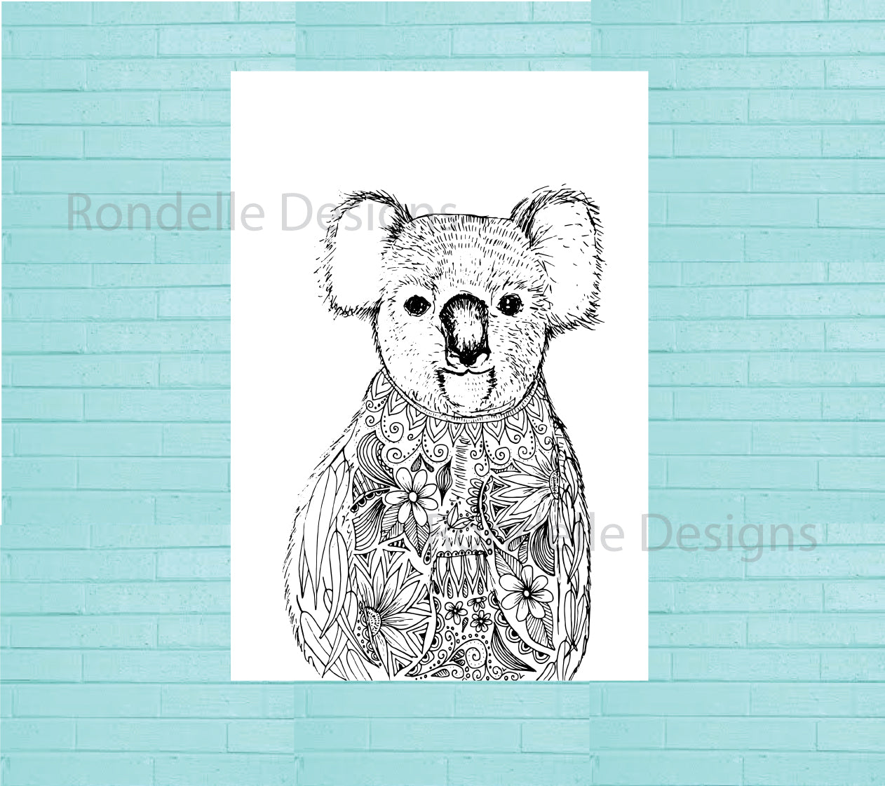 Colouring in printable art