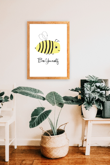 Printable Wall Art / A1 Size / 'Bee Yourself' Digital Art Print